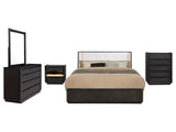 Leandro Burnished Black 5-piece Eastern King Bedroom Set by Coaster at Eve Furniture