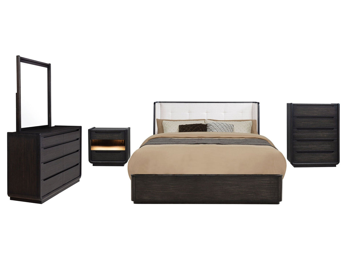 Leandro Burnished Black 5-piece Queen Bedroom Set by Coaster at Eve Furniture