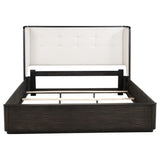 Leandro Burnished Black 55-inch Queen Wingback Bed by Coaster at Eve Furniture