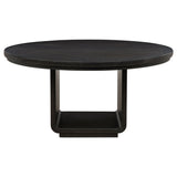 Leandro Burnished Black 60-inch Round Dining Table by Coaster at Eve Furniture
