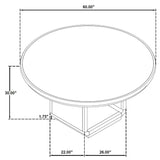 Leandro Burnished Black 60-inch Round Dining Table by Coaster at Eve Furniture