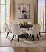 Leandro Burnished Black 60-inch Round Dining Table by Coaster at Eve Furniture