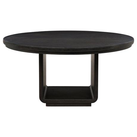 Leandro Burnished Black 60-inch Round Dining Table by Coaster at Eve Furniture