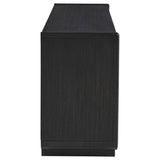 Leandro Burnished Black 72-inch 4-door TV Stand Media Console by Coaster at Eve Furniture