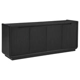 Leandro Burnished Black 72-inch 4-door TV Stand Media Console by Coaster at Eve Furniture