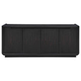 Leandro Burnished Black 72-inch 4-door TV Stand Media Console by Coaster at Eve Furniture