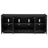 Leandro Burnished Black 72-inch 4-door TV Stand Media Console by Coaster at Eve Furniture