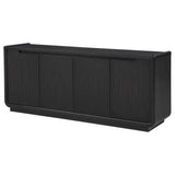 Leandro Burnished Black 72-inch 4-door TV Stand Media Console by Coaster at Eve Furniture