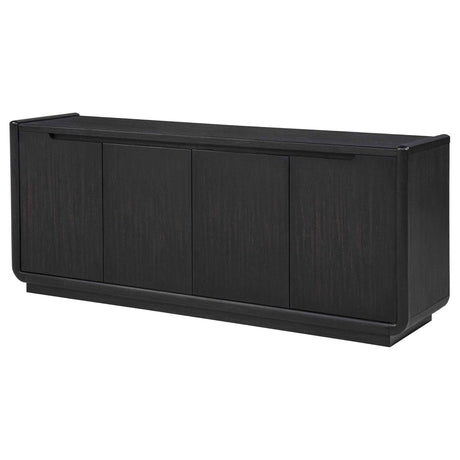 Leandro Burnished Black 72-inch 4-door TV Stand Media Console by Coaster at Eve Furniture