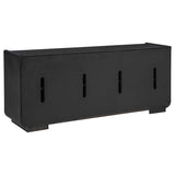 Leandro Burnished Black 72-inch 4-door TV Stand Media Console by Coaster at Eve Furniture
