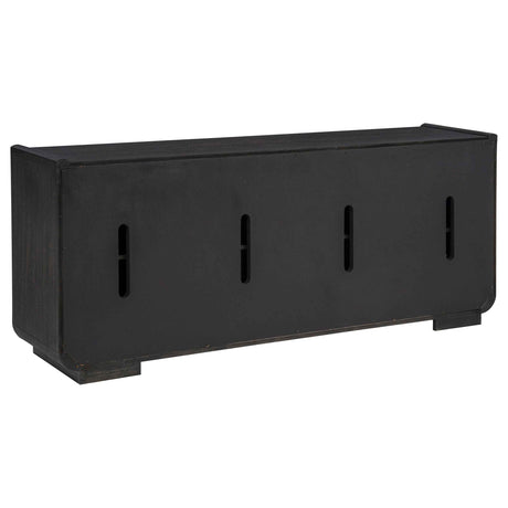 Leandro Burnished Black 72-inch 4-door TV Stand Media Console by Coaster at Eve Furniture