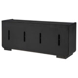 Leandro Burnished Black 72-inch 4-door TV Stand Media Console by Coaster at Eve Furniture