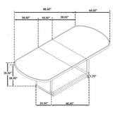 Leandro Burnished Black 78-inch Extension Dining Room Table by Coaster at Eve Furniture