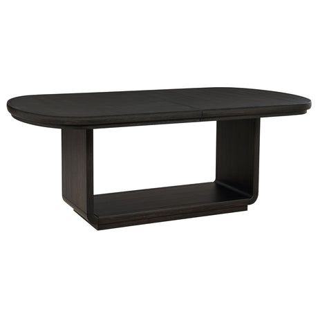Leandro Burnished Black 78-inch Extension Dining Room Table by Coaster at Eve Furniture