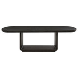 Leandro Burnished Black 78-inch Extension Dining Room Table by Coaster at Eve Furniture