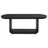 Leandro Burnished Black 78-inch Extension Dining Room Table by Coaster at Eve Furniture