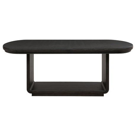 Leandro Burnished Black 78-inch Extension Dining Room Table by Coaster at Eve Furniture
