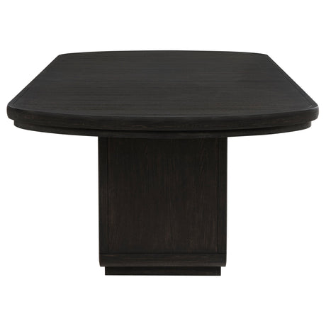Leandro Burnished Black 78-inch Extension Dining Room Table by Coaster at Eve Furniture