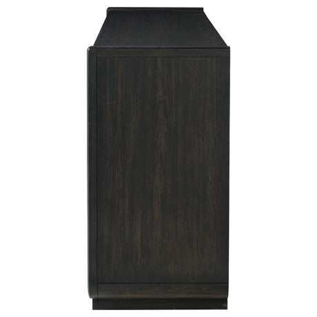 Leandro Burnished Black 8-drawer Bedroom Dresser Cabinet by Coaster at Eve Furniture