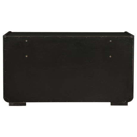 Leandro Burnished Black 8-drawer Bedroom Dresser Cabinet by Coaster at Eve Furniture