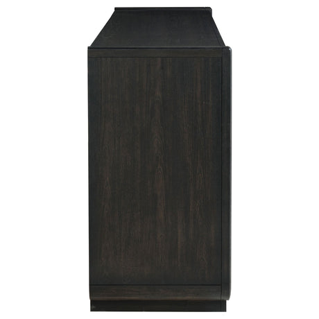 Leandro Burnished Black 8-drawer Bedroom Dresser Cabinet by Coaster at Eve Furniture
