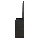 Leandro Burnished Black 8-drawer Bedroom Dresser with Mirror by Coaster at Eve Furniture