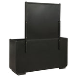 Leandro Burnished Black 8-drawer Bedroom Dresser with Mirror by Coaster at Eve Furniture