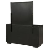 Leandro Burnished Black 8-drawer Bedroom Dresser with Mirror by Coaster at Eve Furniture