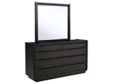 Leandro Burnished Black 8-drawer Bedroom Dresser with Mirror by Coaster at Eve Furniture