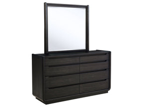 Leandro Burnished Black 8-drawer Bedroom Dresser with Mirror by Coaster at Eve Furniture