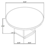 Leandro Burnished Black/Cream 7-piece Round Dining Table Set by Coaster at Eve Furniture