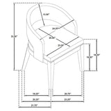 Leandro Burnished Black/Cream 7-piece Round Dining Table Set by Coaster at Eve Furniture