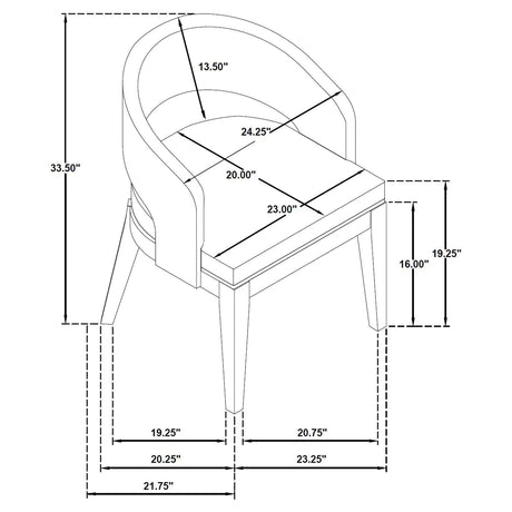 Leandro Burnished Black/Cream 7-piece Round Dining Table Set by Coaster at Eve Furniture