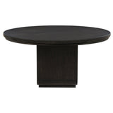 Leandro Burnished Black/Cream 7-piece Round Dining Table Set by Coaster at Eve Furniture