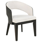 Leandro Burnished Black/Cream 7-piece Round Dining Table Set by Coaster at Eve Furniture