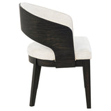 Leandro Burnished Black/Cream 7-piece Round Dining Table Set by Coaster at Eve Furniture