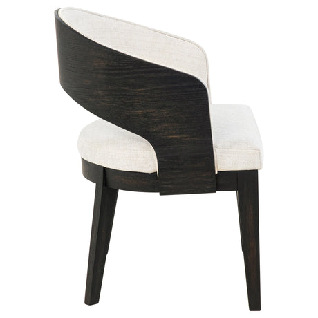 Leandro Burnished Black/Cream 7-piece Round Dining Table Set by Coaster at Eve Furniture