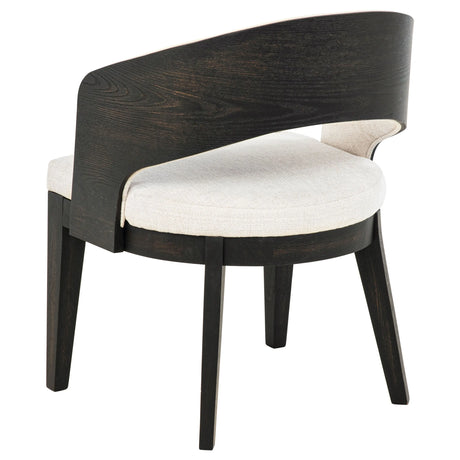 Leandro Burnished Black/Cream Upholstered Dining Arm Chair (Set of 2) by Coaster at Eve Furniture