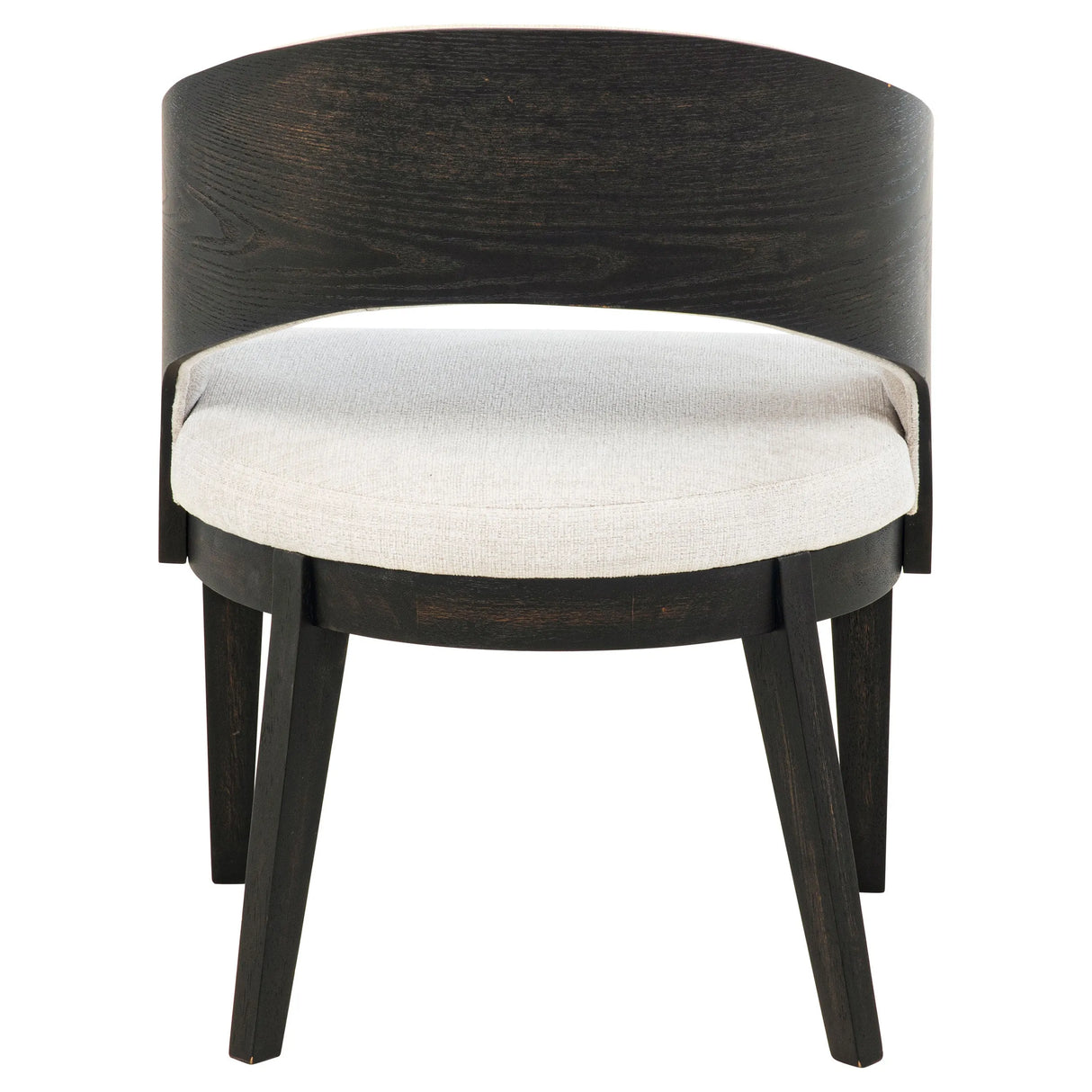Leandro Burnished Black/Cream Upholstered Dining Arm Chair (Set of 2) by Coaster at Eve Furniture