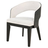 Leandro Burnished Black/Cream Upholstered Dining Arm Chair (Set of 2) by Coaster at Eve Furniture
