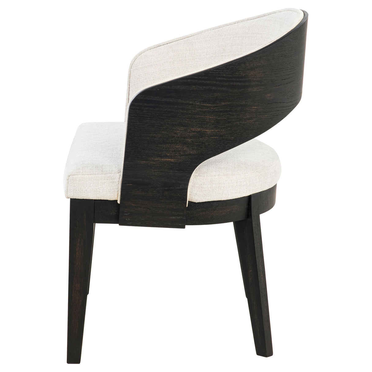 Leandro Burnished Black/Cream Upholstered Dining Arm Chair (Set of 2) by Coaster at Eve Furniture