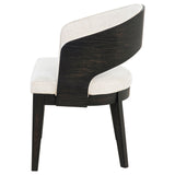 Leandro Burnished Black/Cream Upholstered Dining Arm Chair (Set of 2) by Coaster at Eve Furniture