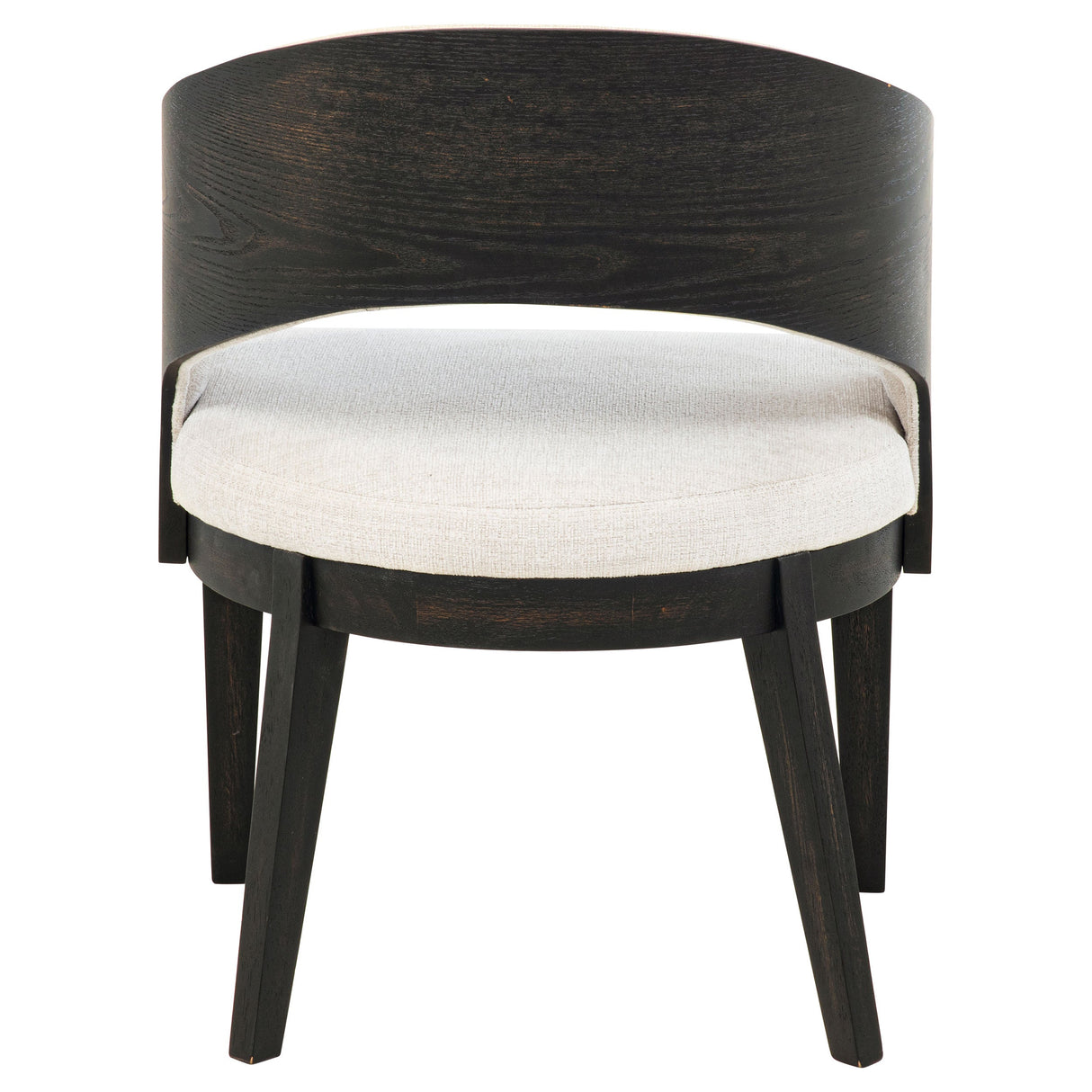 Leandro Burnished Black/Cream Upholstered Dining Arm Chair (Set of 2) by Coaster at Eve Furniture