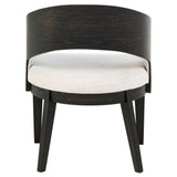 Leandro Burnished Black/Cream Upholstered Dining Arm Chair (Set of 2) by Coaster at Eve Furniture