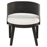 Leandro Burnished Black/Cream Upholstered Dining Arm Chair (Set of 2) by Coaster at Eve Furniture