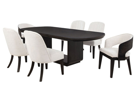 Leandro Cream/Burnished Black 5-piece Rectangular Dining Table Set by Coaster at Eve Furniture