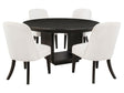 Leandro Cream/Burnished Black 5-piece Round Dining Table Set by Coaster at Eve Furniture