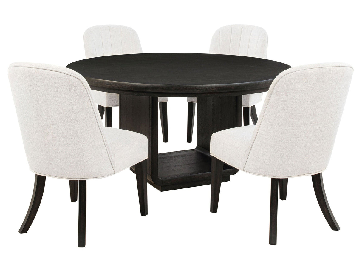 Leandro Cream/Burnished Black 5-piece Round Dining Table Set by Coaster at Eve Furniture