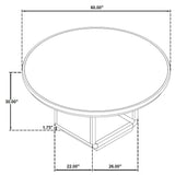 Leandro Cream/Burnished Black 7-piece Round Dining Table Set by Coaster at Eve Furniture