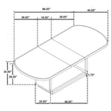 Leandro Cream/Burnished Black 9-piece Rectangular Dining Table Set by Coaster at Eve Furniture